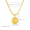 Fashion Punk Personality Spiral Disc Gold Plated Snake Bone Chain Stainless Steel Necklace With Geometric Pattern