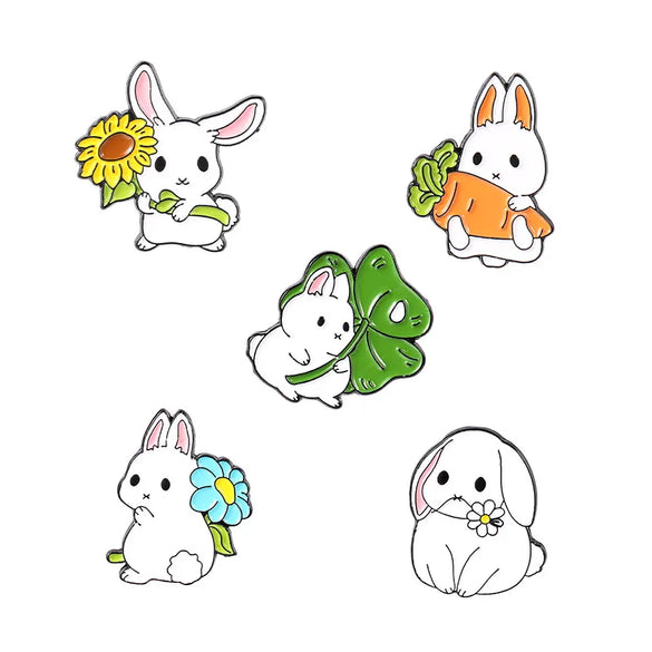 Fashion Rabbit Alloy Stoving Varnish Women'S Brooches