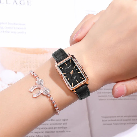 Fashion Rectangle Buckle Quartz Women'S Watches