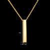 Fashion Rectangle Stainless Steel Plating Pendant Necklace 1 Piece