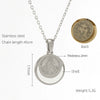 Fashion Religious Titanium Steel Geometric Round Pendant Necklace For Men And Women