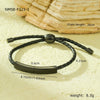 Fashion Retro Allmatch Oil Wax Braided Rope Titanium Steel Stainless Steel 18K Electroplated Women's Bracelet