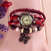 Fashion Retro Butterfly Pendant Bracelet Watch Stainless Steel