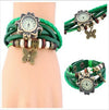 Fashion Retro Butterfly Pendant Bracelet Watch Stainless Steel