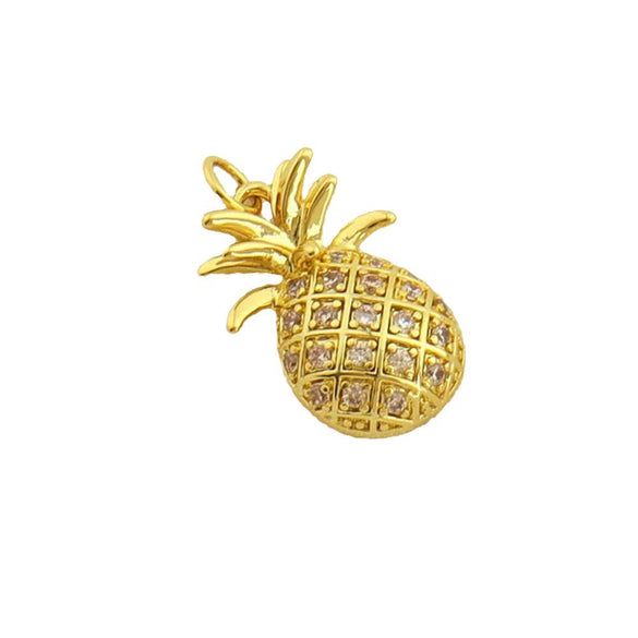 Fashion Retro Copper Plated 18K Gold Fivepointed Star Pineapple Pendant Diy Jewelry Accessories For Bracelet Necklace Earrings Keychain With Electroplating Process