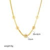 Fashion Retro Diamond Hollow Round Tree Of Life Titanium Steel Jewelry Necklace With Gold Plated Electroplating And Snake Bone Chain For Women