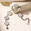 Fashion Retro Flower Stainless Steel Women's Bracelet With Electroplating