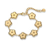 Fashion Retro Flower Stainless Steel Women's Bracelet With Electroplating