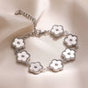 Fashion Retro Flower Stainless Steel Women's Bracelet With Electroplating