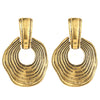 Fashion Retro Geometric Alloy Alloy Electroplated Women's Ring And Exaggerated Earrings