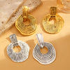 Fashion Retro Geometric Alloy Alloy Electroplated Women's Ring And Exaggerated Earrings