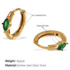 Fashion Retro Geometric Shape 316L Stainless Steel Goldplated Earrings For Women