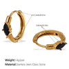 Fashion Retro Geometric Shape 316L Stainless Steel Goldplated Earrings For Women