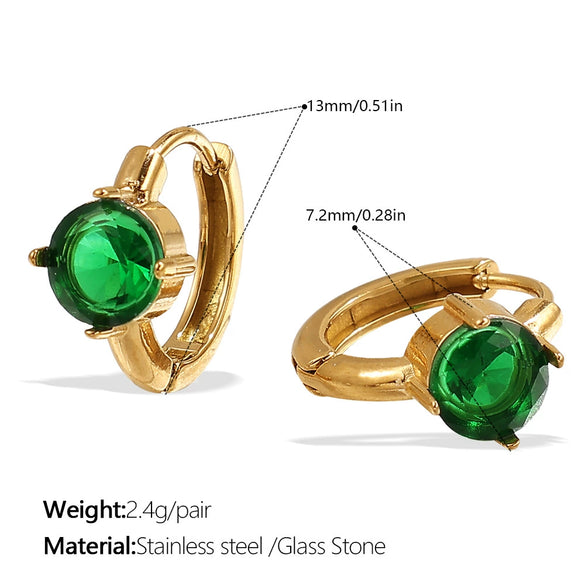 Fashion Retro Geometric Shape 316L Stainless Steel Goldplated Earrings For Women