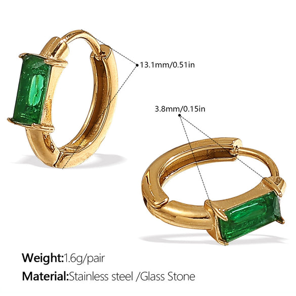 Fashion Retro Geometric Shape 316L Stainless Steel Goldplated Earrings For Women