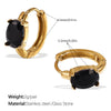 Fashion Retro Geometric Shape 316L Stainless Steel Goldplated Earrings For Women