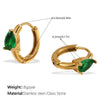 Fashion Retro Geometric Shape 316L Stainless Steel Goldplated Earrings For Women