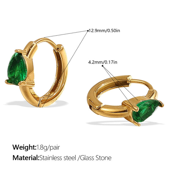 Fashion Retro Geometric Shape 316L Stainless Steel Goldplated Earrings For Women