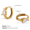 Fashion Retro Geometric Shape 316L Stainless Steel Goldplated Earrings For Women