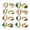 Fashion Retro Geometric Shape 316L Stainless Steel Goldplated Earrings For Women