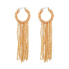 Fashion Retro Glass Tube Woven Long Tassel Geometric Women's Earrings