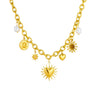 Fashion Retro Gold Plated Stainless Steel Heart Shape Pendant Necklace With Thick O Word Chain And Electroplating