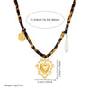 Fashion Retro Goldplated Stainless Steel Heartshaped Pendant Necklace