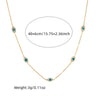Fashion Retro Goldplated Stainless Steel Jewelry Set With Blue Eye Design Necklace And Earrings