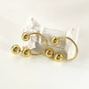 Fashion Retro Heart Copper Earrings With Silver Pin Electroplated Simple Statement Earrings