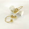Fashion Retro Heart Copper Earrings With Silver Pin Electroplated Simple Statement Earrings