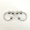 Fashion Retro Heart Copper Earrings With Silver Pin Electroplated Simple Statement Earrings