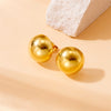 Fashion Retro Highend Stainless Steel Semicircle Earrings Necklaces Set With Goldplated Treatment