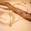 Fashion Retro Simple Goldplated Stainless Steel Rose Medal Jewelry Set For Women