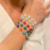 Fashion Retro Simple Multi Color Oil Dripping Evil Eye Bracelet Alloy Electroplated