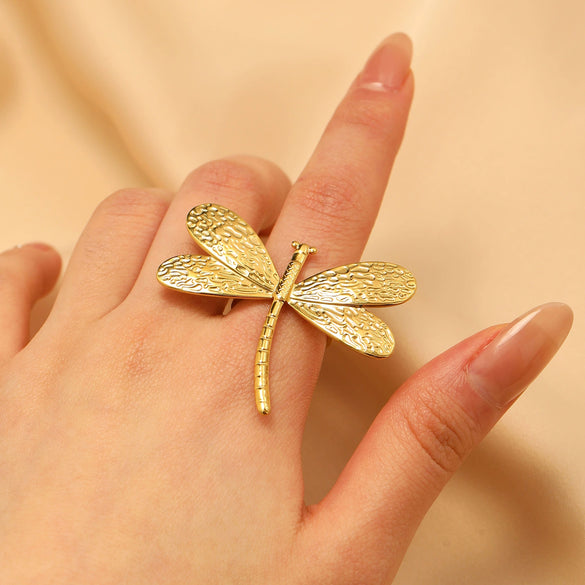 Fashion Retro Smooth Texture Ring Stainless Steel Nonfading Geometric Electroplated Unisex