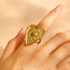 Fashion Retro Smooth Texture Ring Stainless Steel Nonfading Geometric Electroplated Unisex