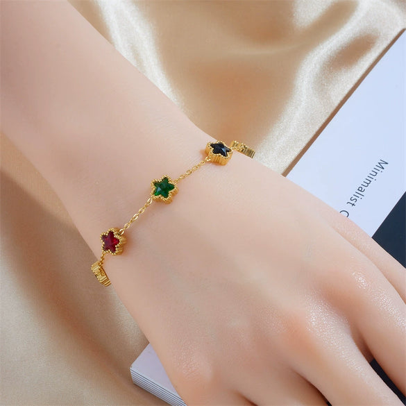 Fashion Retro Star Stainless Steel Goldplated Bracelet Accessories