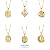 Fashion Retro Style Stainless Steel Pendant Ochain Necklace With Copper Zirconium And Colored Diamond Electroplating