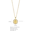 Fashion Retro Style Stainless Steel Pendant Ochain Necklace With Copper Zirconium And Colored Diamond Electroplating