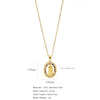 Fashion Retro Style Stainless Steel Pendant Ochain Necklace With Copper Zirconium And Colored Diamond Electroplating
