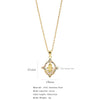 Fashion Retro Style Stainless Steel Pendant Ochain Necklace With Copper Zirconium And Colored Diamond Electroplating