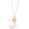 Fashion Retro Style Stainless Steel Pendant Ochain Necklace With Copper Zirconium And Colored Diamond Electroplating