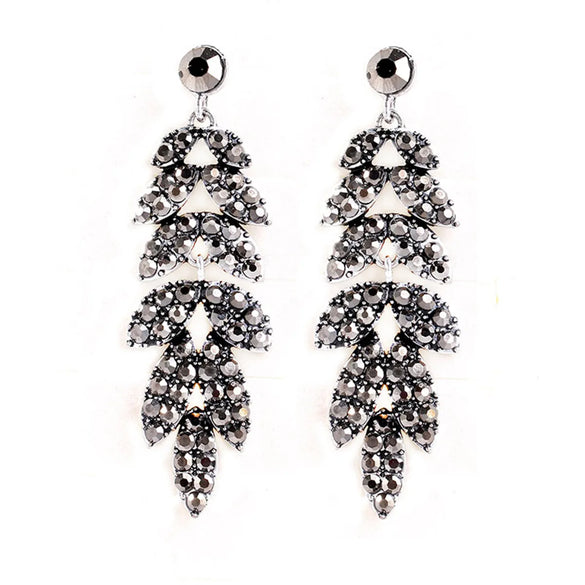 Fashion Retro Willow Rhinestone Alloy Earrings
