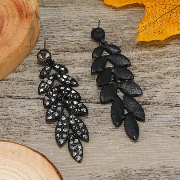 Fashion Retro Willow Rhinestone Alloy Earrings