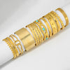 Fashion Retro Women's Open Palace Style Stainless Steel Bracelet Gold Plated With Vacuum Real Gold Electroplating In Pvd Furnace