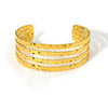 Fashion Retro Women's Open Palace Style Stainless Steel Bracelet Gold Plated With Vacuum Real Gold Electroplating In Pvd Furnace