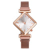 Fashion Rhombus Women's Metal Watch With Quartz Movement And Suction Iron Buckle