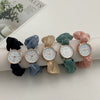 Fashion Ribbon Digital Watch For Female Alloy Case Round Dial