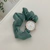 Fashion Ribbon Digital Watch For Female Alloy Case Round Dial