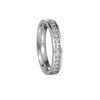 Fashion Ring Diamond Zircon Titanium Steel U Shape Electroplated For Women